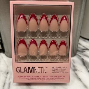 Glamnetic Red Almond Press-On Nails